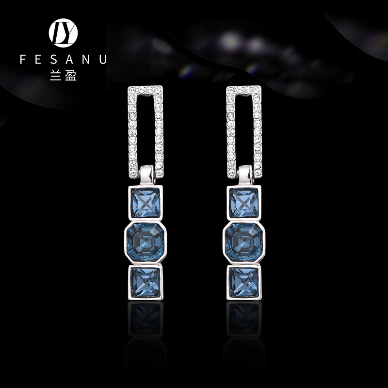 兰盈奥地利水晶耳饰轻奢小众