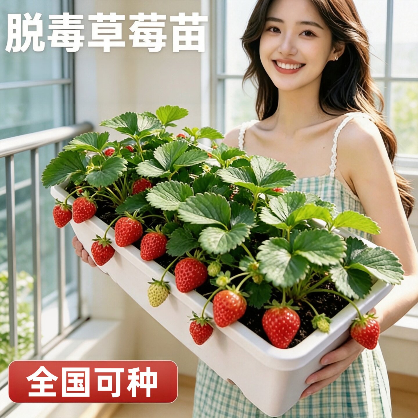四季草莓苗红颜奶油草莓秧大棚种植草莓盆栽当年结果新苗裸根果苗