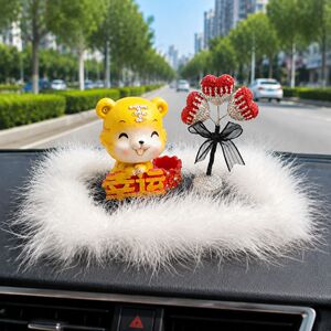 可爱小老虎中控台摇头车载摆件