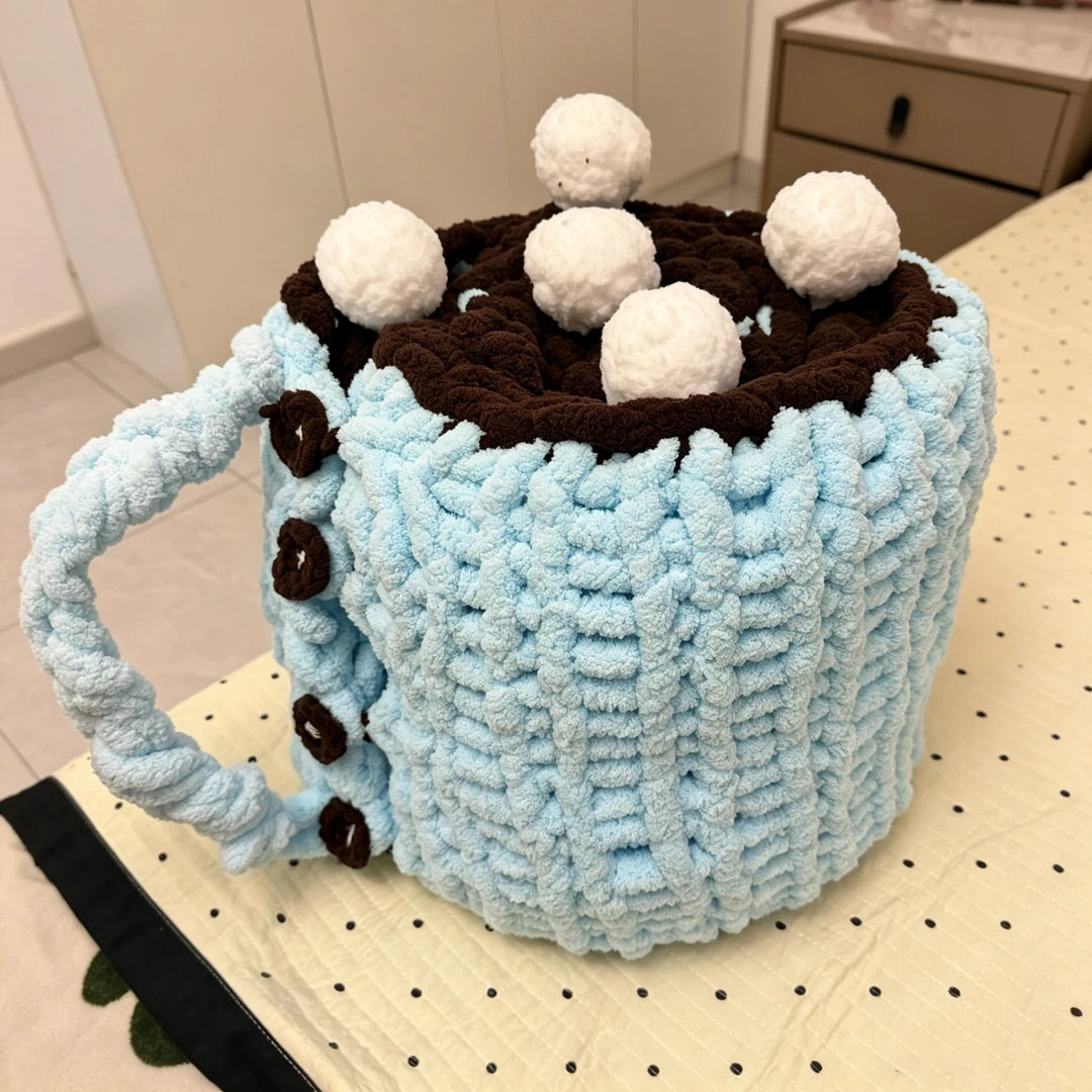 一杯热可可毛毯DIY全套材料包