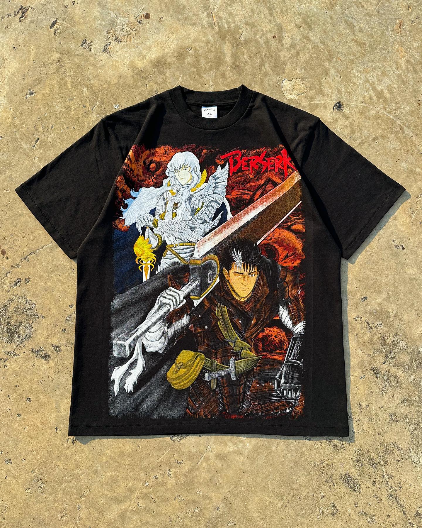 孤独星球动漫 Berserk shirt oldshould宽松休闲勤vibe风短袖T恤 女装/女士精品 大码连衣裙 原图主图