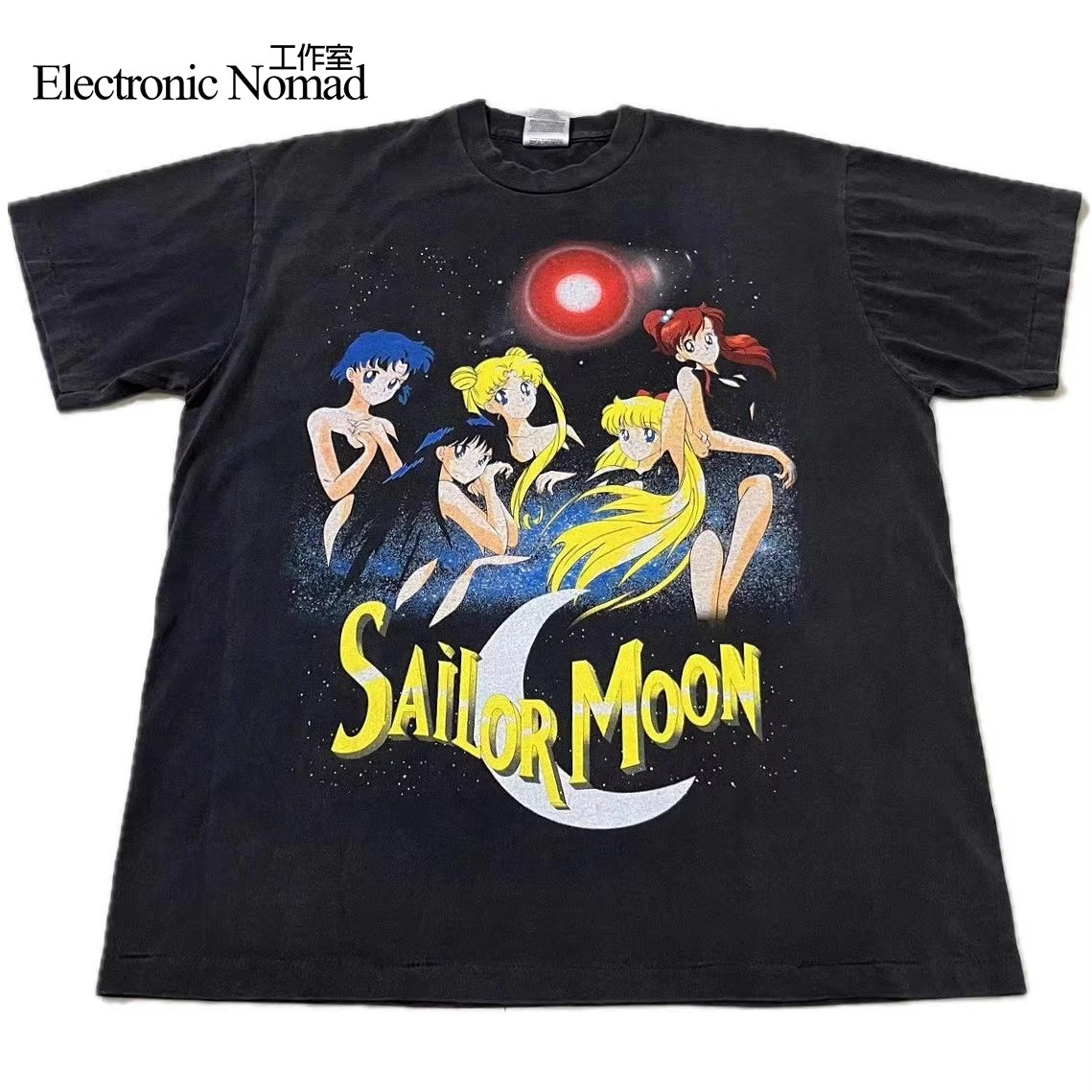 EN 水洗大师 vintage Sailor Moon美少女战士垂感210g短袖T恤夏日