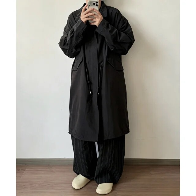 狠货系列 经典M51改良版单层皱感防风梭织鱼尾派克服风衣夹克