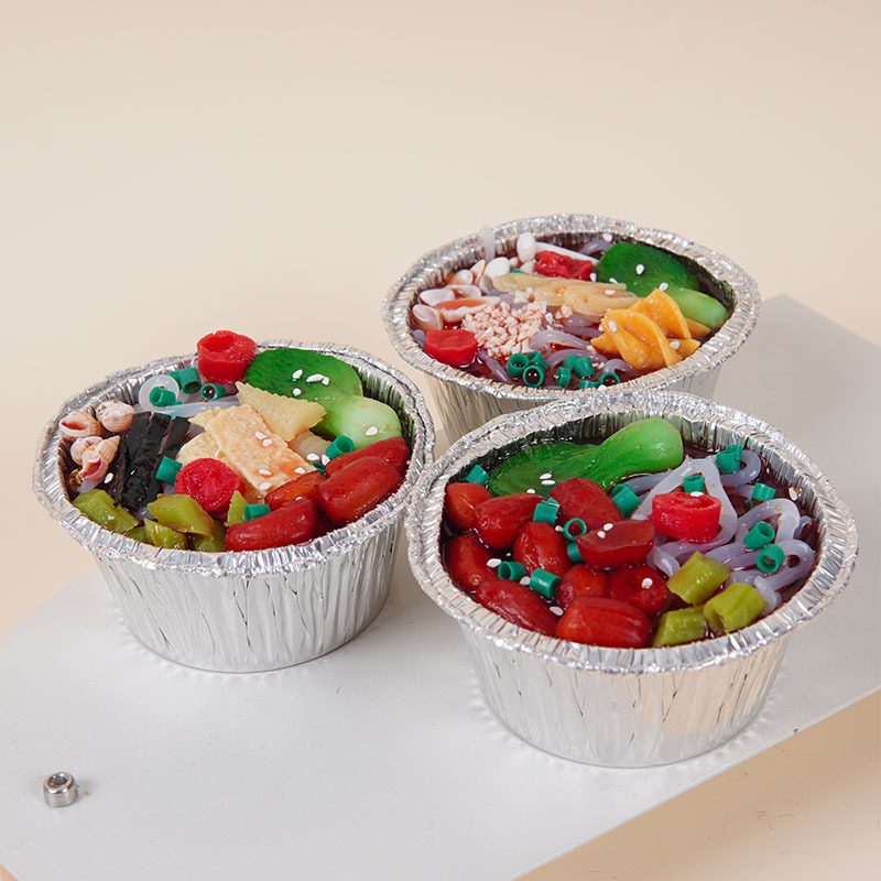 仿真食物锡纸花甲粉模型假海鲜花甲米线样板间菜品短剧拍摄道具