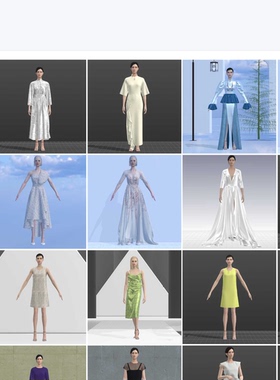 Clo3D/Style3D/MD 服装源文件/场景素材合集