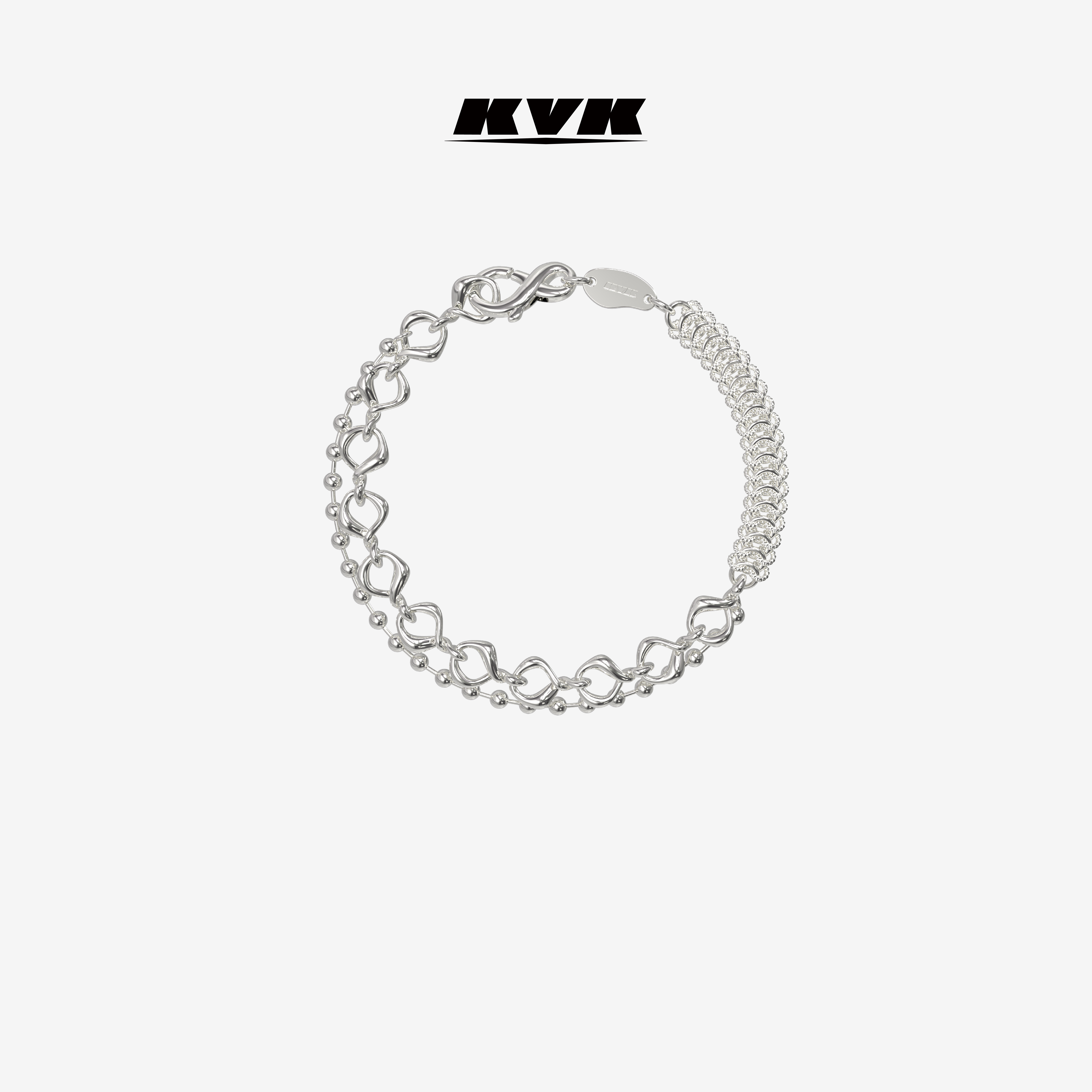 蛛序毒液拼接手链KVK简约女