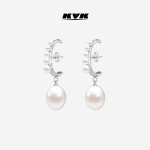 CLOUD云系列C型珍珠耳坠高耳位耳环原创耳饰 KVK 古力娜扎同款