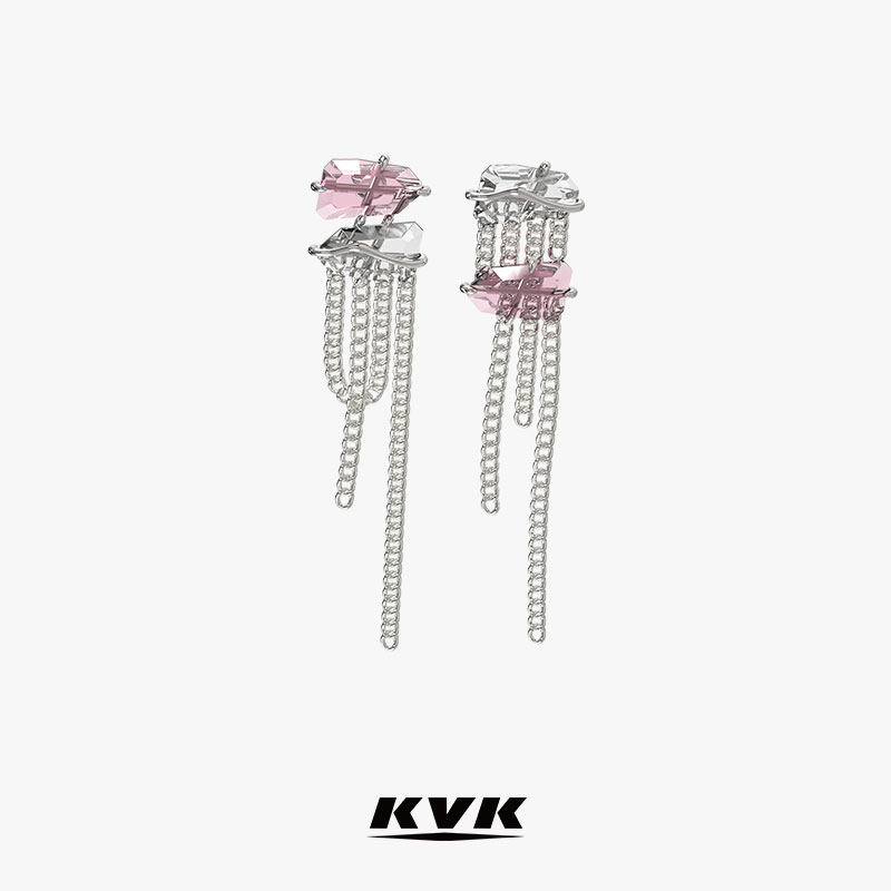 桃花耳环KVK原创设计轻奢图片