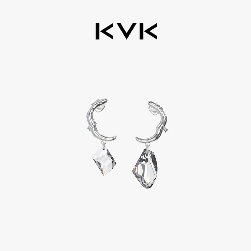 kvk高级感水晶防过敏银耳针