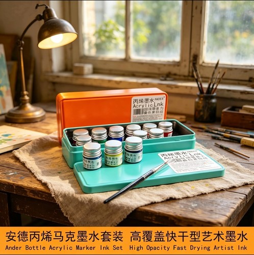 安德丙烯马克墨水套装模型手办上色颜料学生绘画颜料12色24色