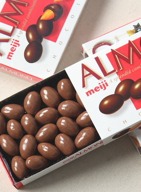 日本进口 小零食巧克力明治MEIJI 杏仁夹心巧克力
