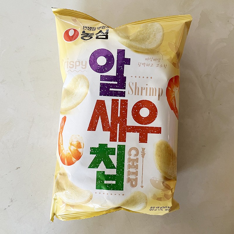 韩国进口 零食品膨化食品 追剧零食 农心鲜虾片 68g