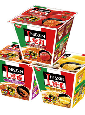 NISSIN日清 叮意粉 意式肉酱/芝士培根味杯面100g拌面 方便面