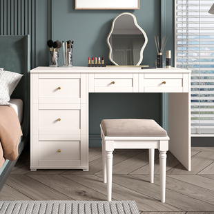 梳妆台卧室现代简约化妆镜轻奢意式极简卧室飘窗专用新款化妆台