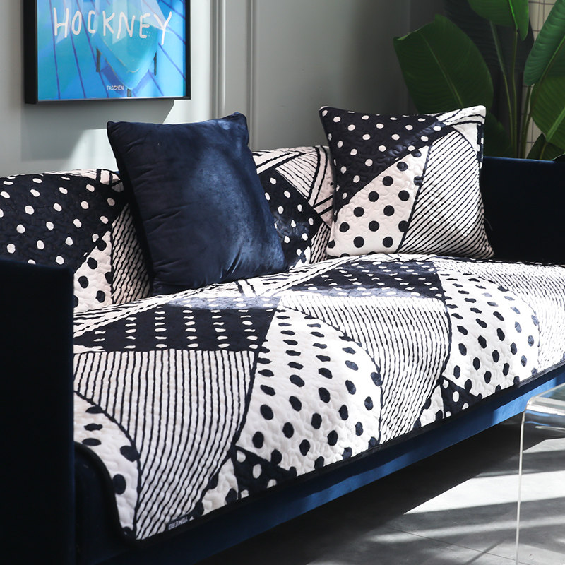 2021新款秋冬北欧简约加厚短毛绒沙发垫冬布艺防滑沙发套盖巾定制