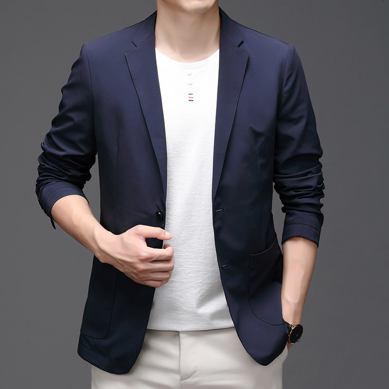 2023春款男士上衣中青年流行修身潮流西服P175,男装西服,电商D223-1