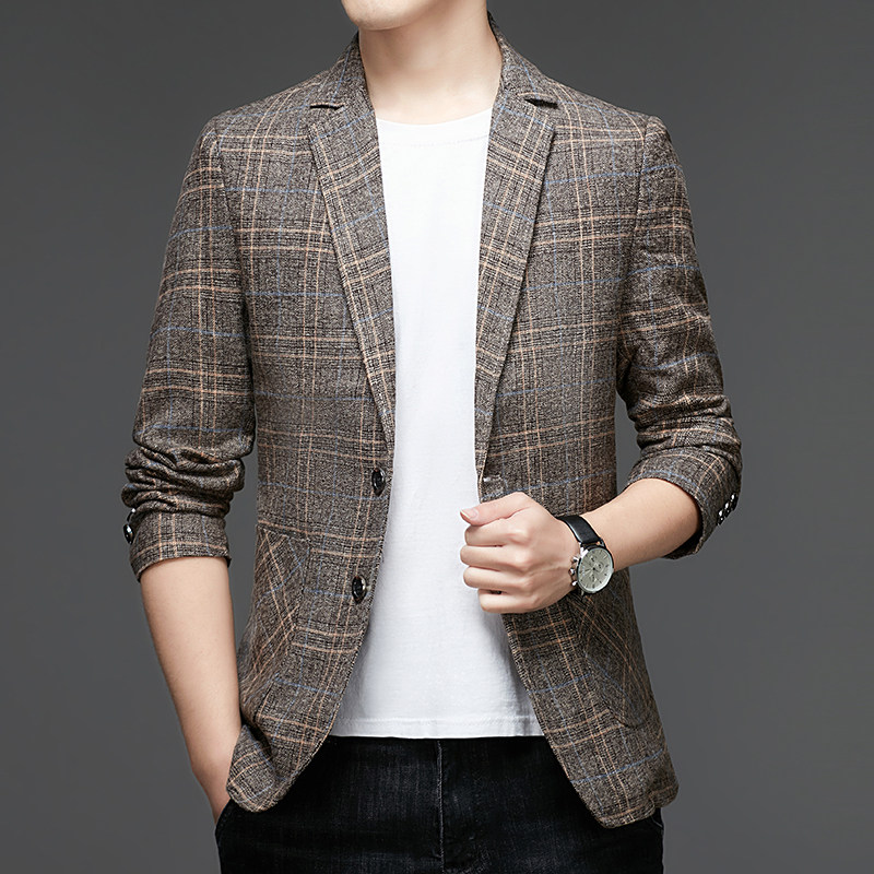 2023春款男士上衣中青年流行修身潮流西服P105,男装西服,电商D223-1