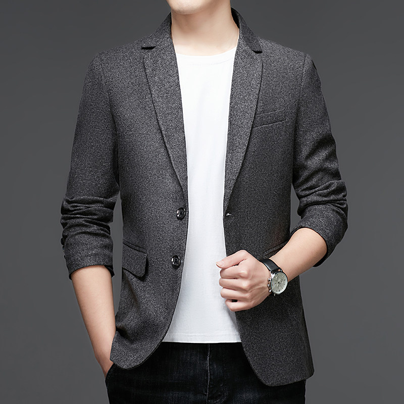2023春款男士上衣中青年流行修身潮流西服P105图片
