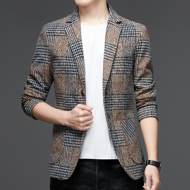 2023春款男士上衣中青年流行修身潮流西服P105,男装西服,电商D223-1