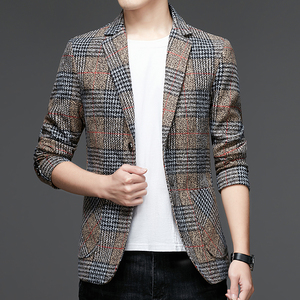 2023春款男士上衣中青年流行修身潮流西服P105图片