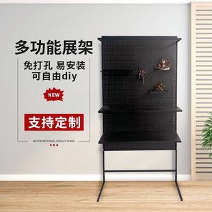 定制洞洞板书架桌上书柜立式落地展示置物架免打孔衣柜收纳电竞房