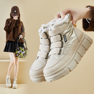 撤柜冬季加绒小白鞋新款韩版ins女学生厚底增高运动板鞋休闲XT