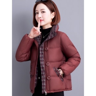 撤柜短款棉服女冬装新款爆款棉衣中年妈妈小个子加厚棉袄冬天外套