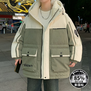 品牌断码白鸭绒羽绒服男款冬季加厚保暖外套青少年初中高中学生防