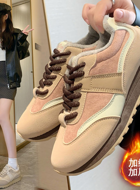 撤柜ins韩版新款加绒阿甘鞋女冬季学生跑步运动保暖休闲JCF-