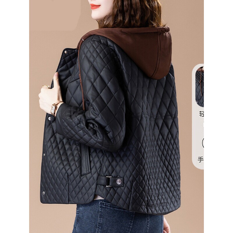 撤柜高品质棉服女年新款冬季时尚皮夹克女士外套棉袄皮衣女款上衣