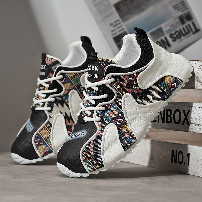 进口新品爆款男鞋个性大码休闲包底老爹鞋学生帅气运动帆布鞋舒适