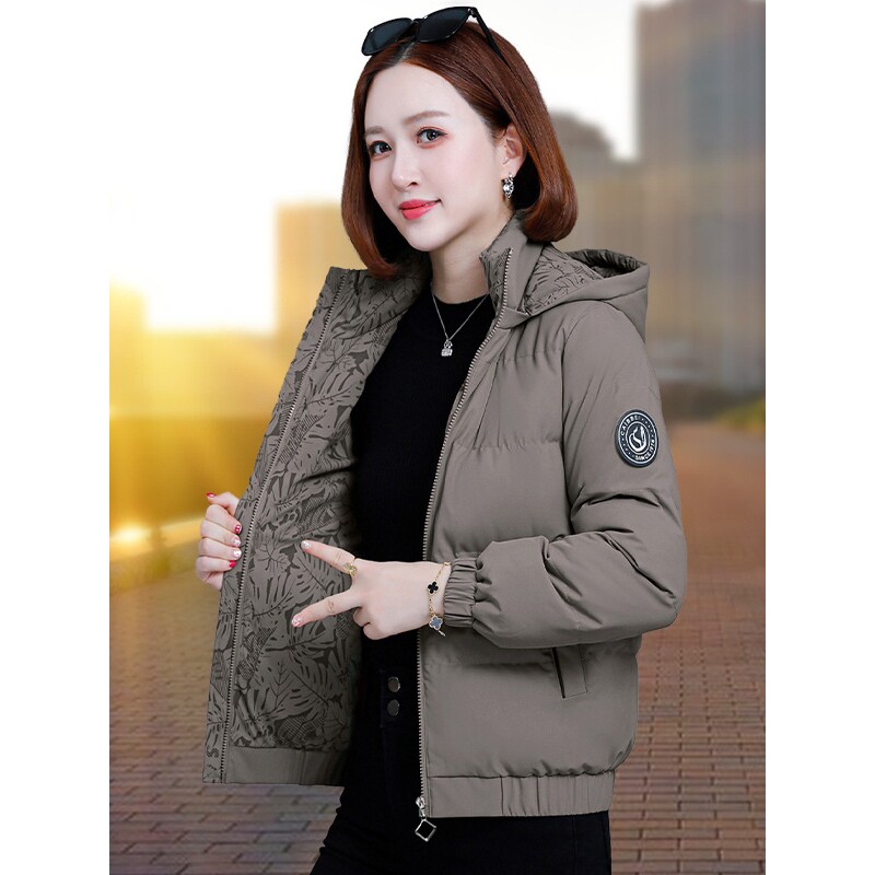 撤柜两面穿羽绒棉衣棉服女士冬季短款新款爆款妈妈装加厚棉袄外套