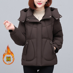 撤柜加厚棉服女士冬装新款时尚宽松中老年人保暖棉袄连帽棉衣外套
