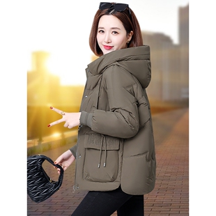 撤柜棉衣棉服女冬季年新款爆款潮中年妈妈时尚连帽短款冬天厚外套