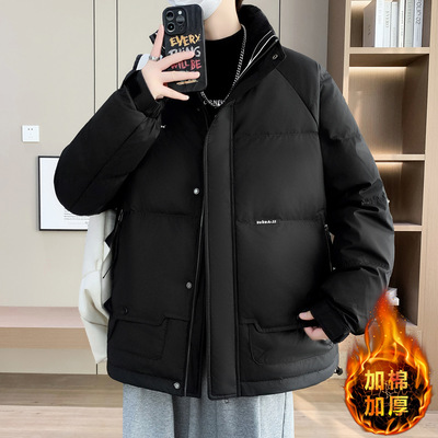 唯品会冬季青少年加厚保暖棉衣男初中高中学生羽绒棉服大童冬装棉