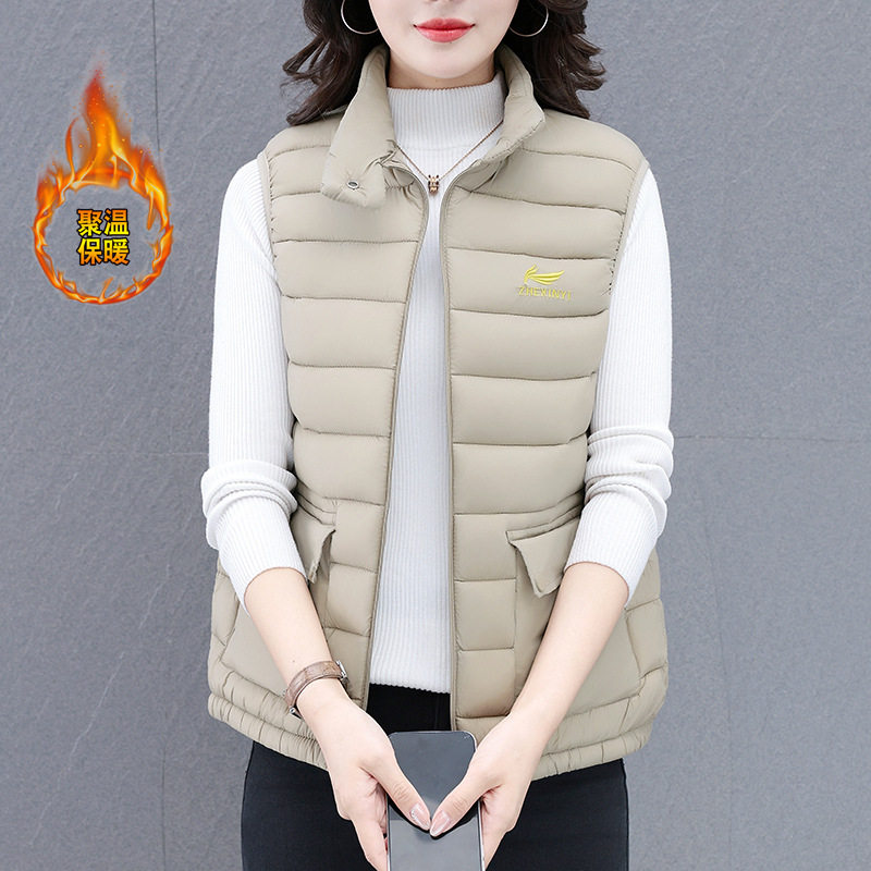 撤柜羽绒棉马甲女士显瘦秋冬新款时尚加厚保暖短款小个子马夹背心