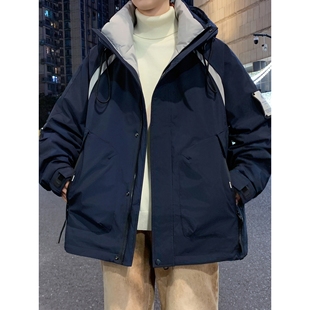 品牌断码青少年白鸭绒羽绒服男孩初中高中学生加厚保暖外套冬装防