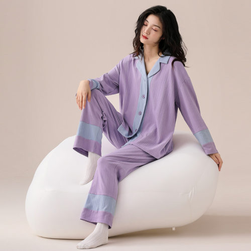 撤柜睡衣女春秋季纯棉长袖年新款春季秋款女款优雅家居服休闲套装