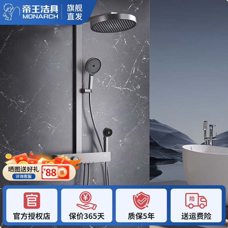 帝王洁具TC24035淋浴花洒家用沐浴花洒洗澡淋浴器套装图片