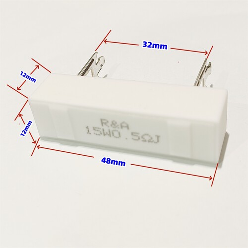 15W高脚陶瓷水泥电阻焊机舞台音箱分频器15W0.5R10R20R40R4欧8欧