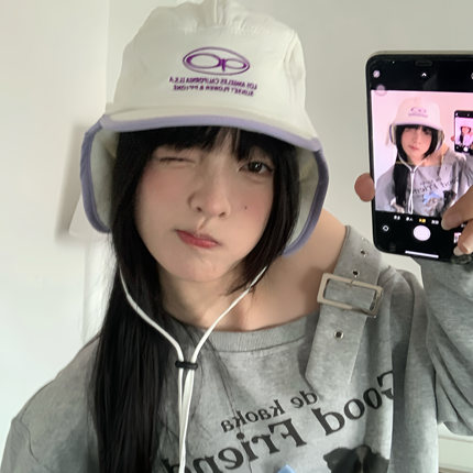 韩国ins小众保暖加绒雷锋帽秋冬护耳滑雪系带飞行帽骑车保暖帽子