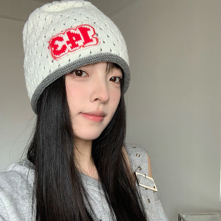 韩版秋冬ins毛线帽女2024时尚保暖针织帽大头围显脸小护耳冷帽男