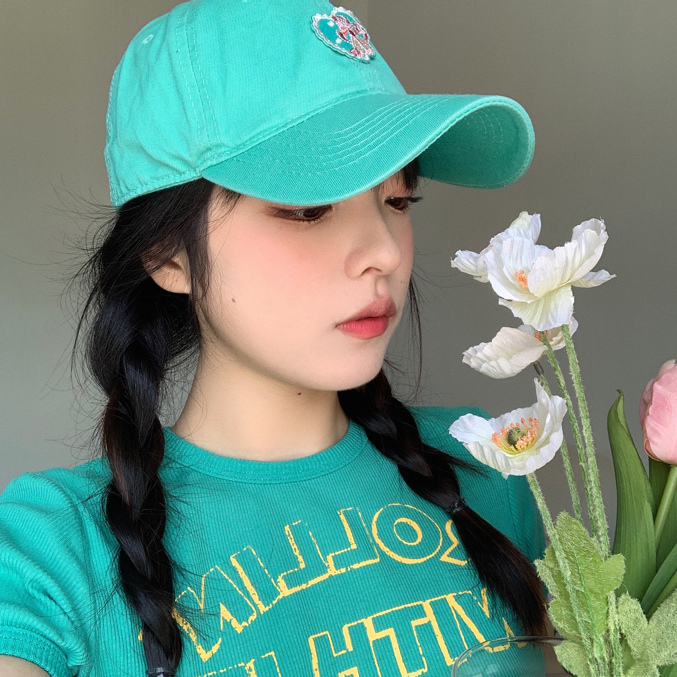 鸭舌帽出游休闲女春夏弯檐