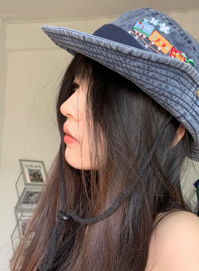 水洗做旧卡通登山帽钓鱼帽