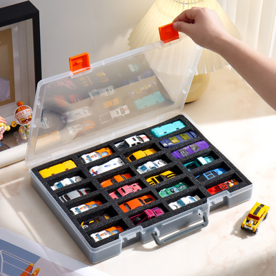 风火轮收纳盒多美卡64比例车模架