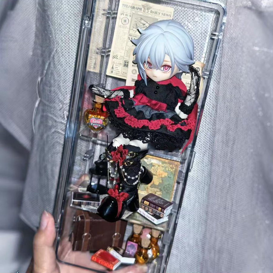 Ob11展示柜12分高个子bjd娃盒