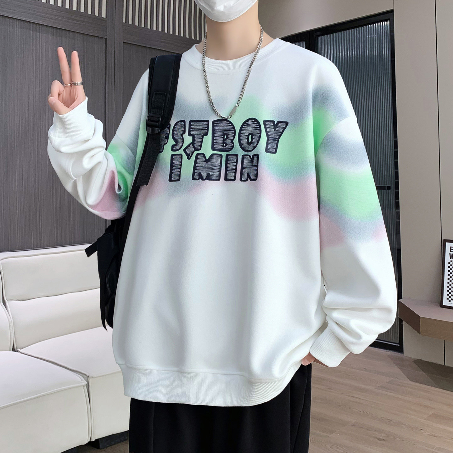 春秋季新款圆领长袖卫衣男初中高中学生打底衫青少年大童男装上衣,男装,卫衣,淘宝优惠券,粉丝福利购,淘宝优惠卷