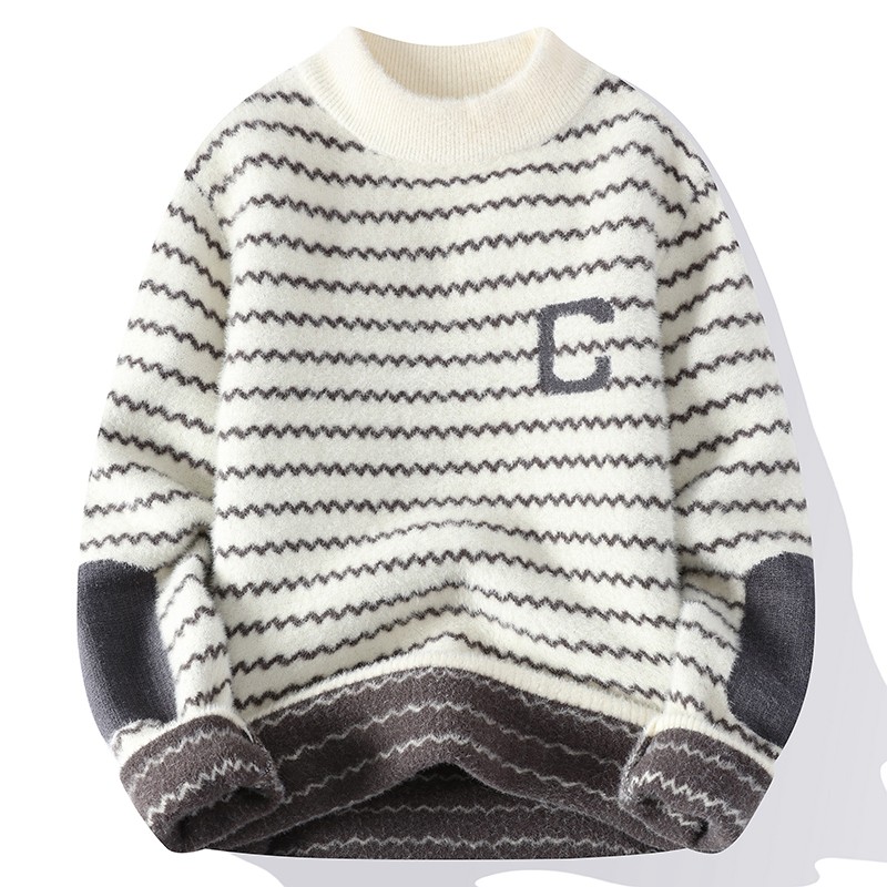 水貂绒毛衣男冬季加绒加厚针织打底衫青少年初中高中学生大童线衣,男装,针织衫/毛衣,淘宝优惠券,粉丝福利购,淘宝优惠卷