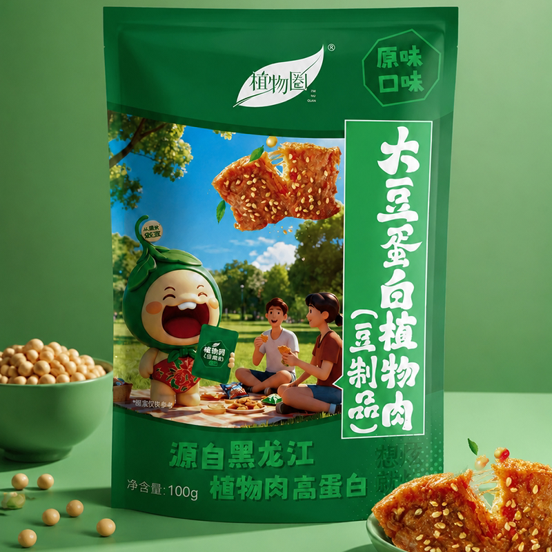 大羅新素肉植物圈大豆蛋白植物肉豆制品休闲豆干办公室小零食素食