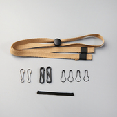 女款 可拆卸防风绳帽子专用 包邮 草帽带扣带防风绳固定扣可调节纯棉